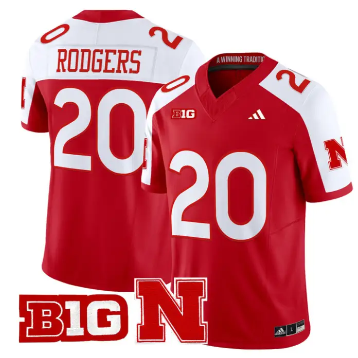 Johnny Rodgers Jersey #20 Nebraska Cornhuskers 2026 Vapor Stitched by My Store NCAA Football Jerseys