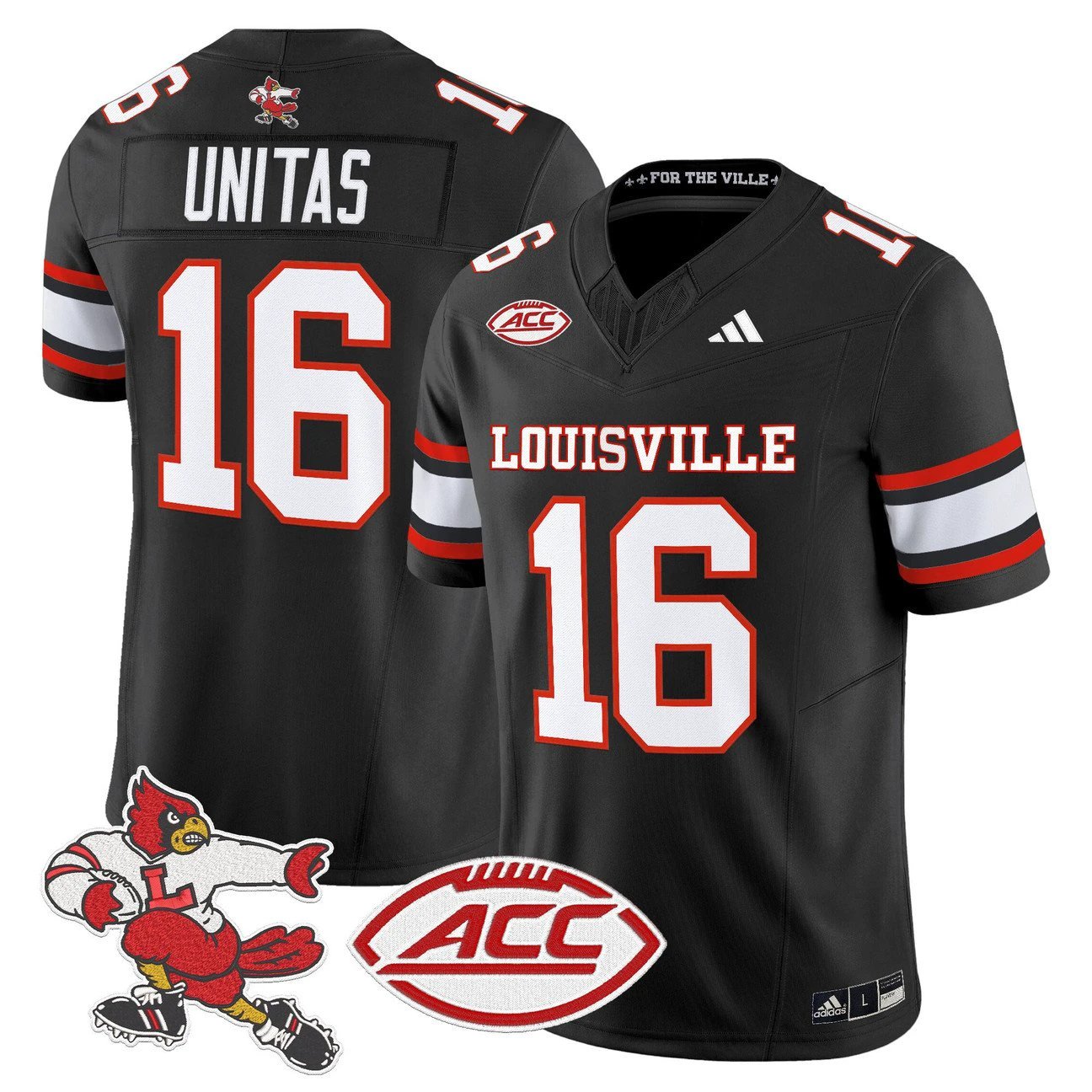 Johnny Unitas Jersey #16 Louisville Cardinals 2025 Vapor Limited Stitched by My Store NCAA Football Jerseys