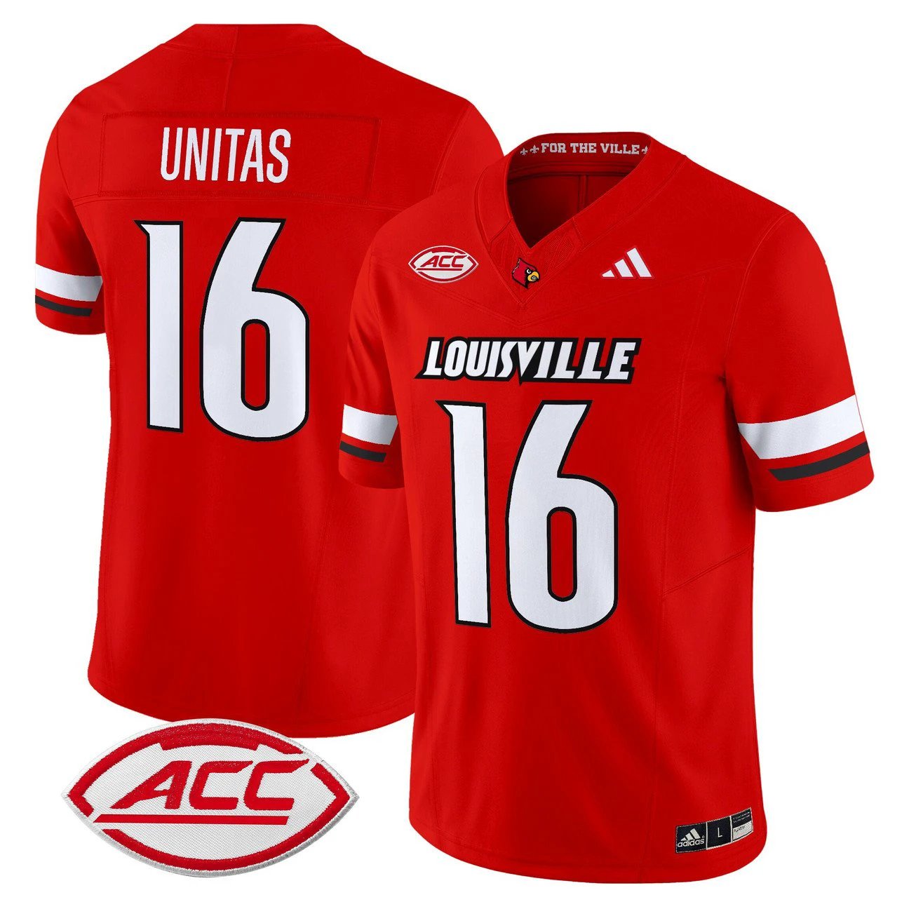 Johnny Unitas Jersey #16 Louisville Cardinals 2025 Vapor Limited Stitched by My Store NCAA Football Jerseys