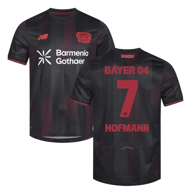 Jonas Hofmann 7 Leverkusen 2025-26 Home Match Jersey – Black by Soccer Jersey