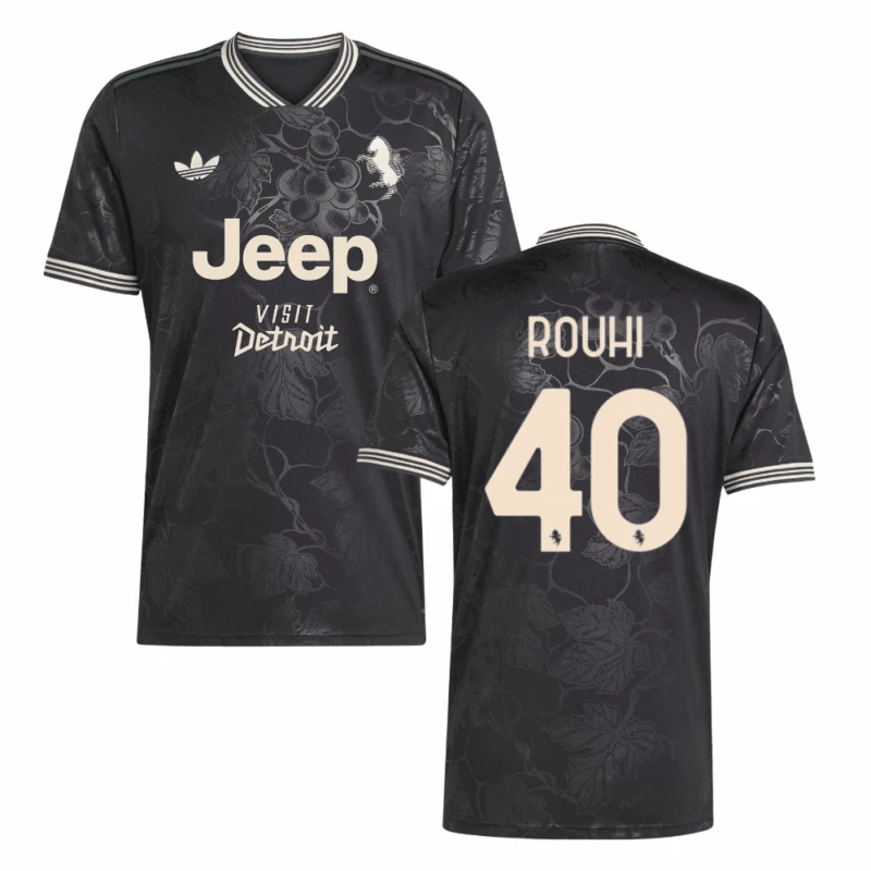 Jonas Rouhi 40 Juventus 2025-26 Third Match Jersey – Black by Soccer Jersey