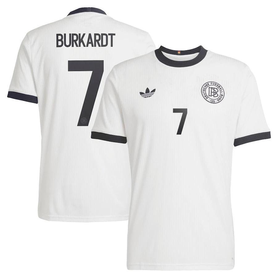 Jonathan Burkardt 7 Germany National Team 125th Anniversary Men Jersey – White by Soccer Jersey