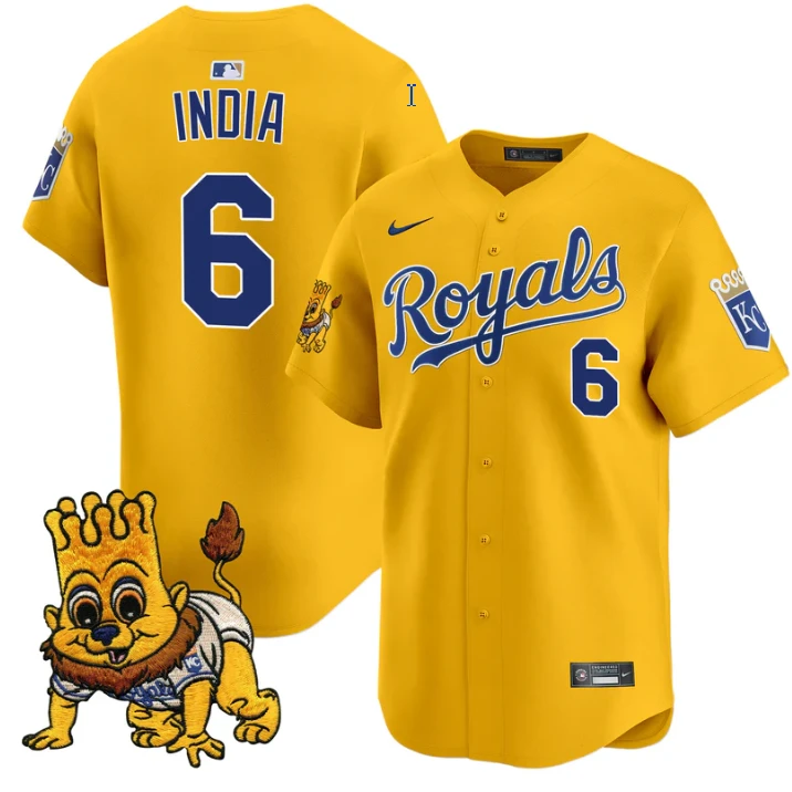 Jonathan India Jersey #6 Kansas City Royals Sluggerrr Patch Vapor Premier Limited Stitched by My Store