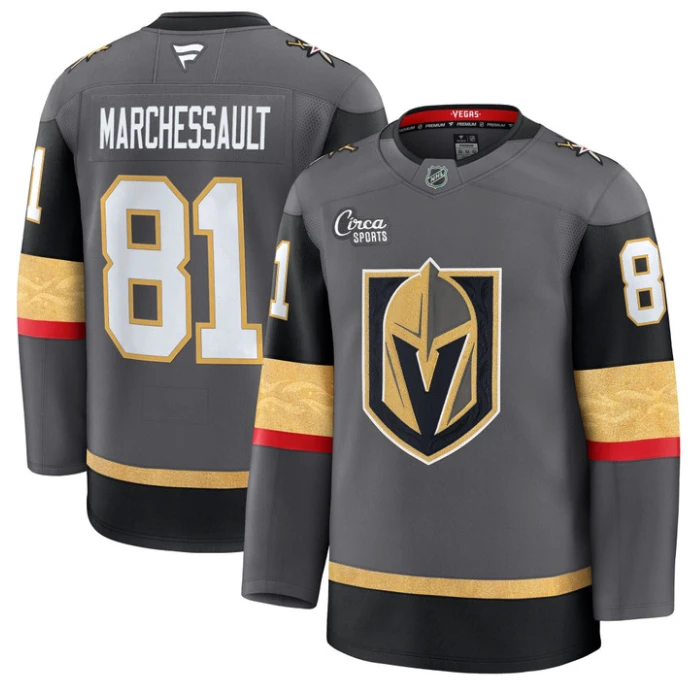 Jonathan Marchessault Jersey #81 Vegas Golden Knights Premium Stitched Gray by Hockey David