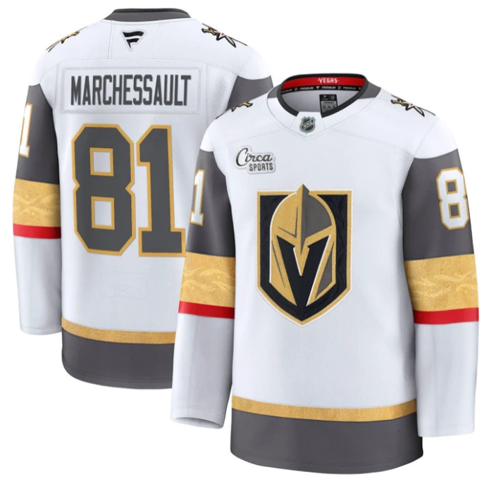 Jonathan Marchessault Jersey #81 Vegas Golden Knights Premium Stitched White by Hockey David