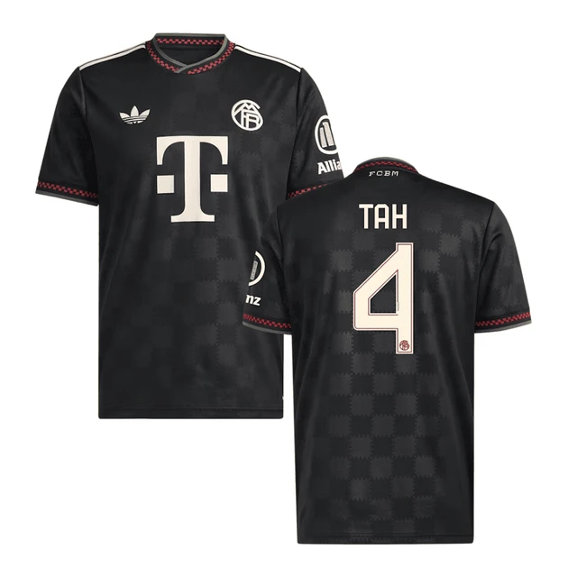 Jonathan Tah #4 Bayern Munich 2025-26 Third Men Jersey – Black by Soccer Jersey