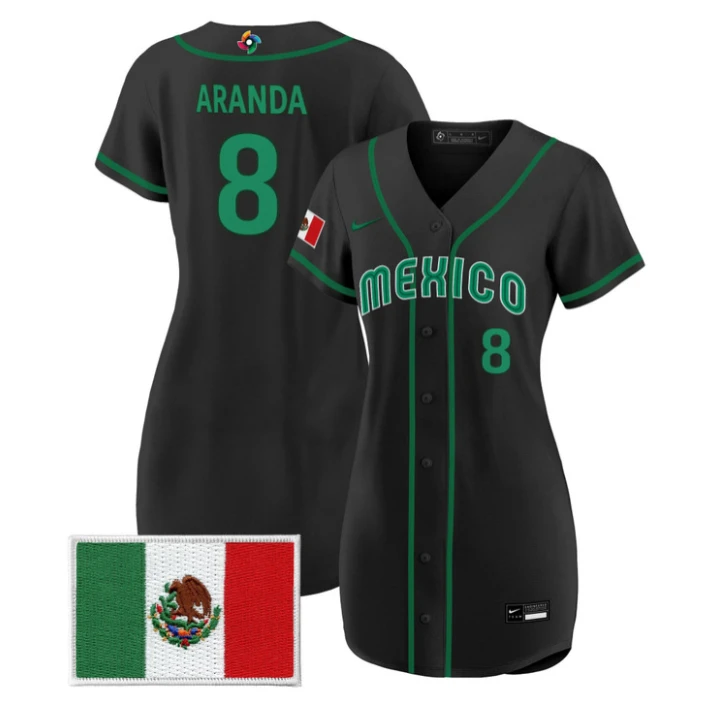 Jonathan Aranda Jersey #8 Mexico 2026 World Baseball Dress Stitched by My Store