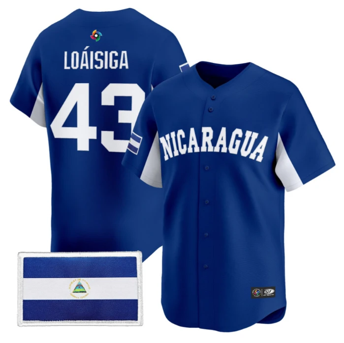 Jonathan Loáisiga Jersey #43 Team Nicaragua 2026 World Baseball Stitched by My Store