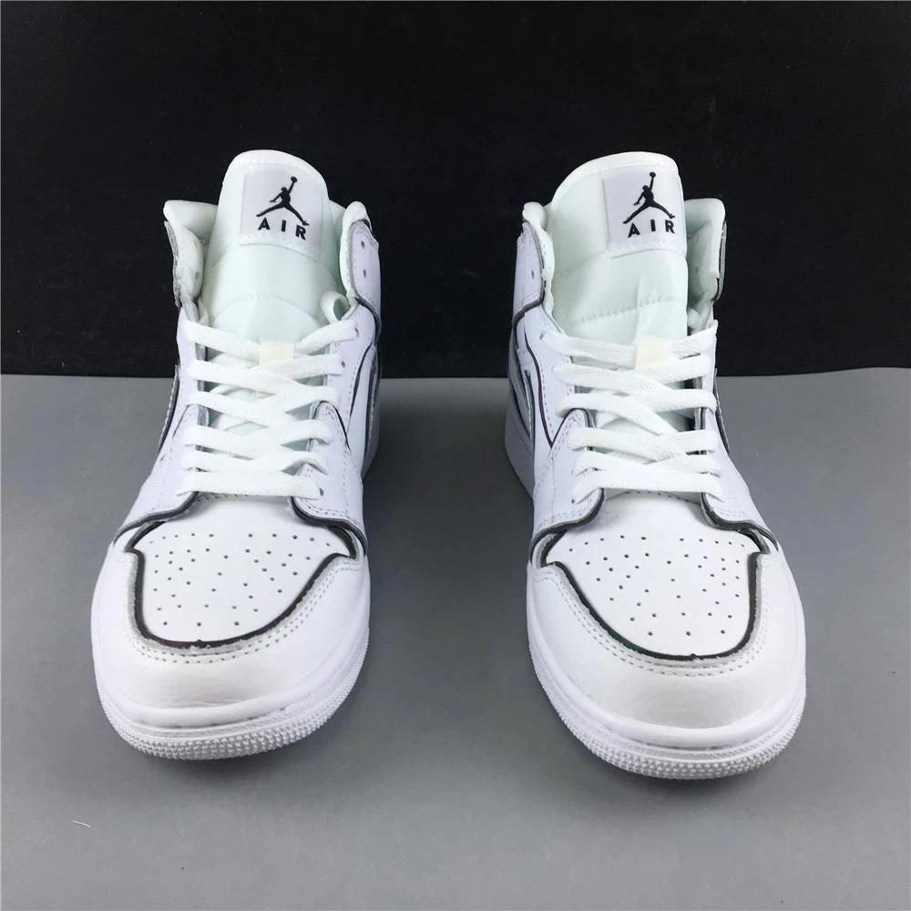 Air Jordan 1 Mid Iridescent Reflective White (W) by Air Jordan