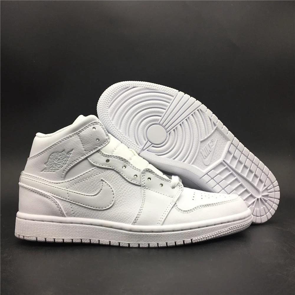 Air Jordan 1 Mid Triple White (2018) by Air Jordan