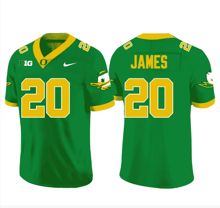 Jordan James Jersey #20 Oregon Ducks Football Green by My Store