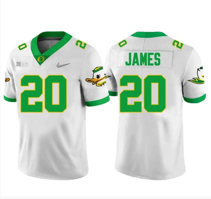 Jordan James Jersey #20 Oregon Ducks Football White by My Store