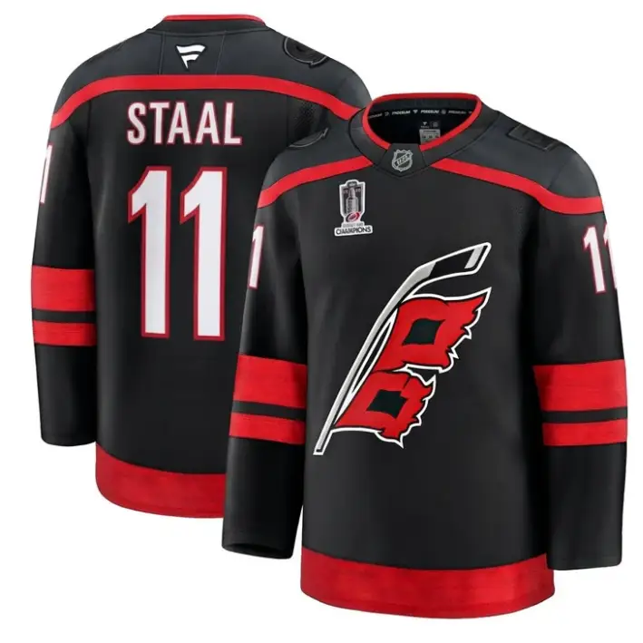 Jordan Staal Jersey #11 Carolina Hurricanes 2026 Stanley Cup Champions Black by Hockey David