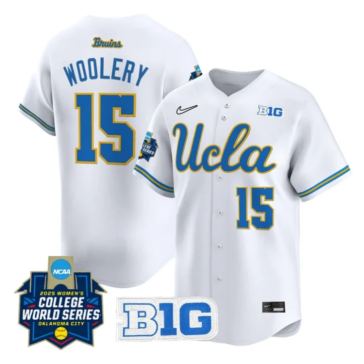 Jordan Woolery Jersey #15 UCLA Bruins Softball 2025 World Series Stitched White by My Store