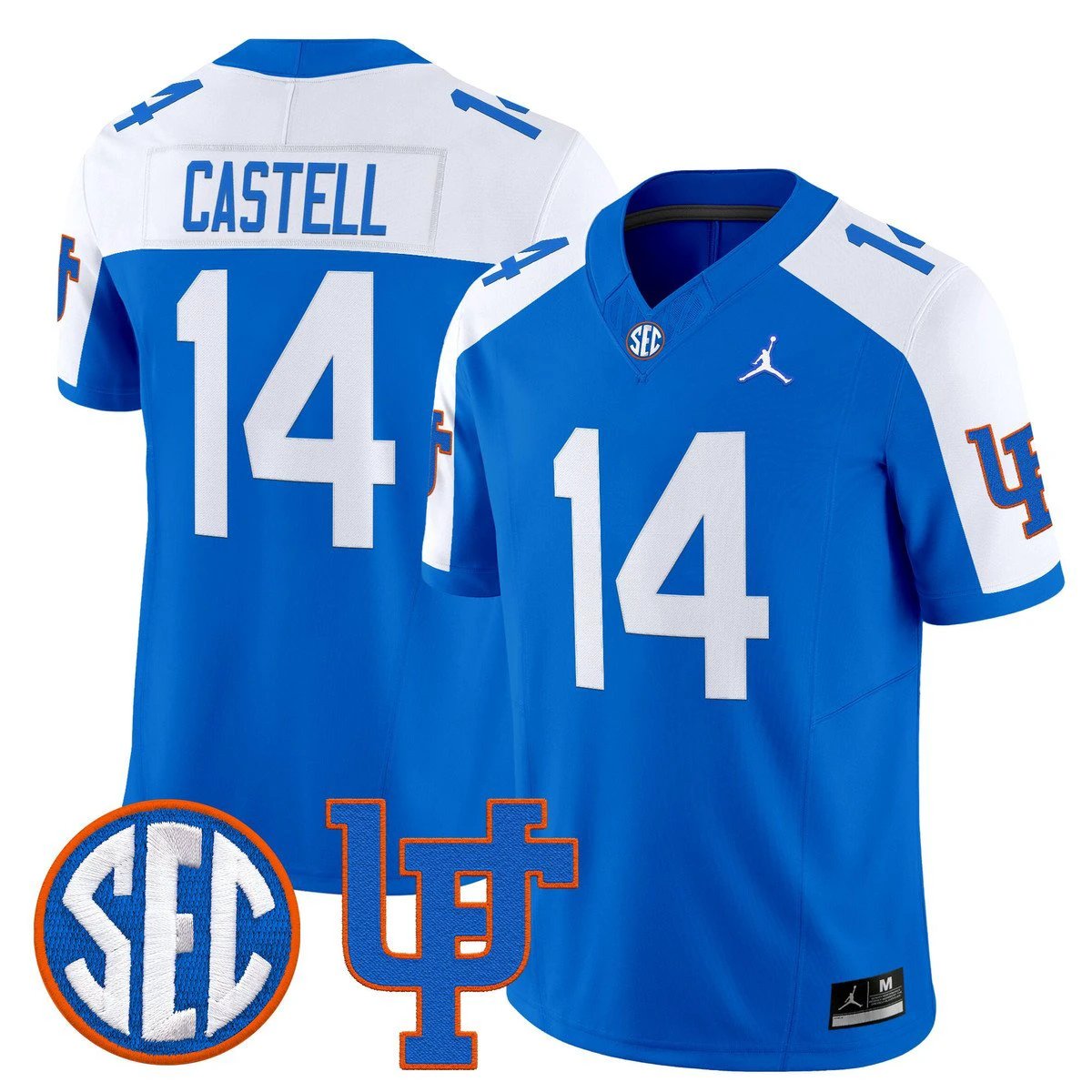 Jordan Castell Jersey #14 Florida Gators 1960s Throwback Vapor Limited by My Store NCAA Football Jerseys