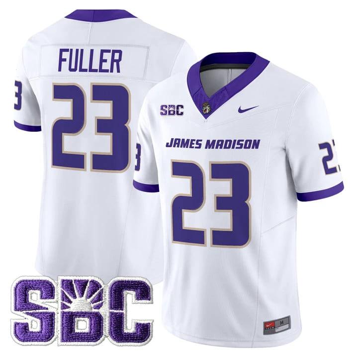 Jordan Fuller Jersey #23 James Madison Dukes 2025 Vapor Limited Stitched by My Store NCAA Football Jerseys