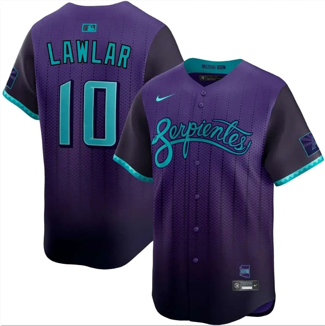Jordan Lawlar Jersey #10 Diamondbacks Vapor Premier Limited All Stitched by My Store