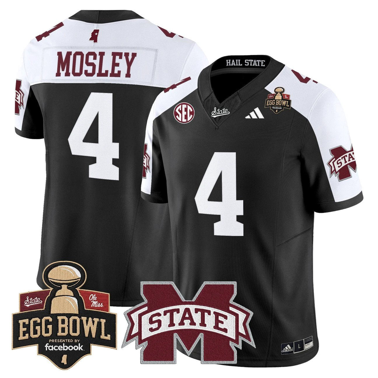 Jordan Mosley Jersey #4 Mississippi State Bulldogs 2025 Egg Bowl Stitched by My Store NCAA Football Jerseys