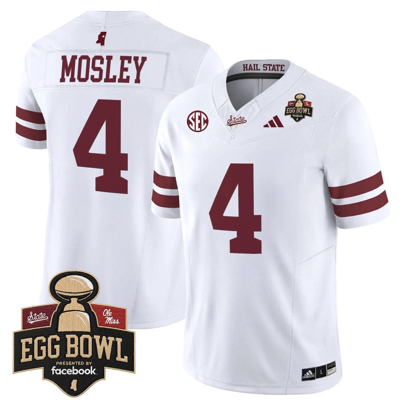Jordan Mosley Jersey #4 Mississippi State Bulldogs 2025 Egg Bowl Stitched by My Store NCAA Football Jerseys