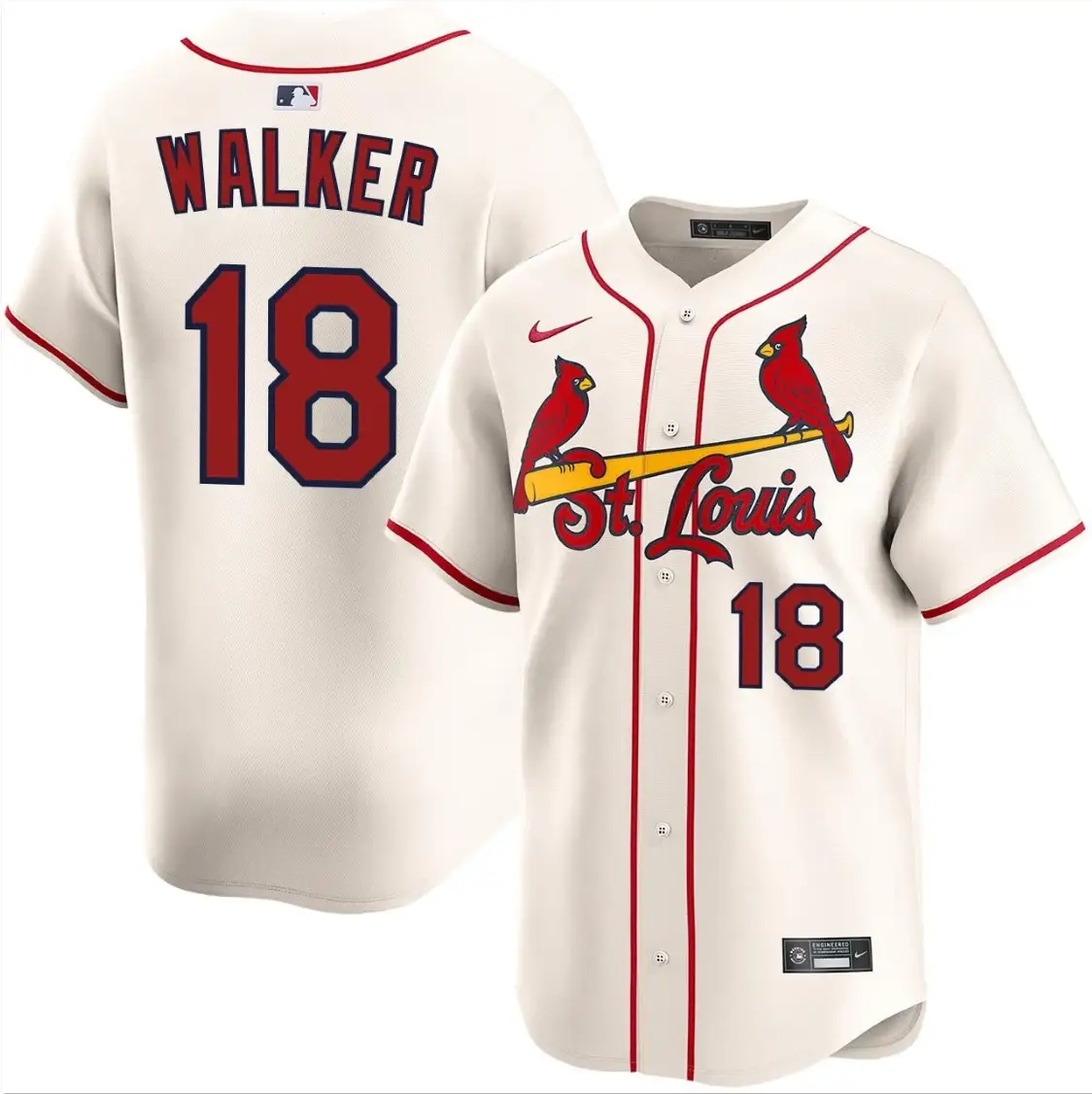 Jordan Walker Jersey #18 Cardinals Vapor Premier Limited All Stitched by My Store
