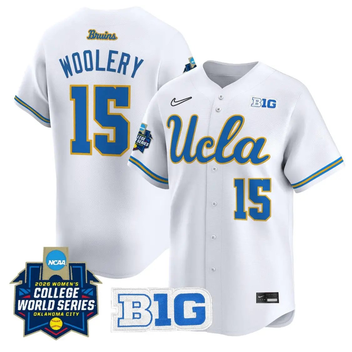 Jordan Woolery Jersey #15 UCLA Bruins Softball 2026 World Series Stitched by My Store