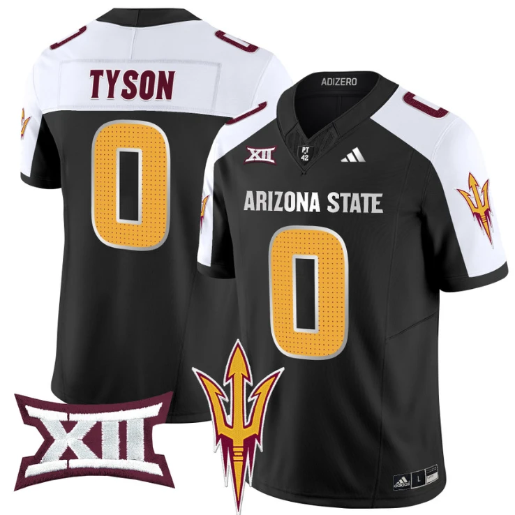 Jordyn Tyson Jersey #0 Arizona State Sun Devils 2024 Vapor Limited Black Alternate by My Store