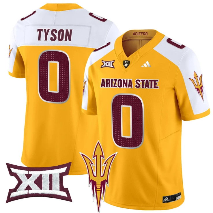 Jordyn Tyson Jersey #0 Arizona State Sun Devils 2024 Vapor Limited Gold Alternate by My Store