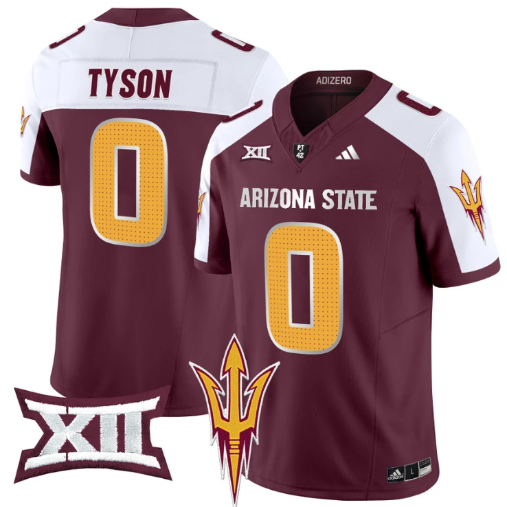 Jordyn Tyson Jersey #0 Arizona State Sun Devils 2024 Vapor Limited Maroon Alternate by My Store