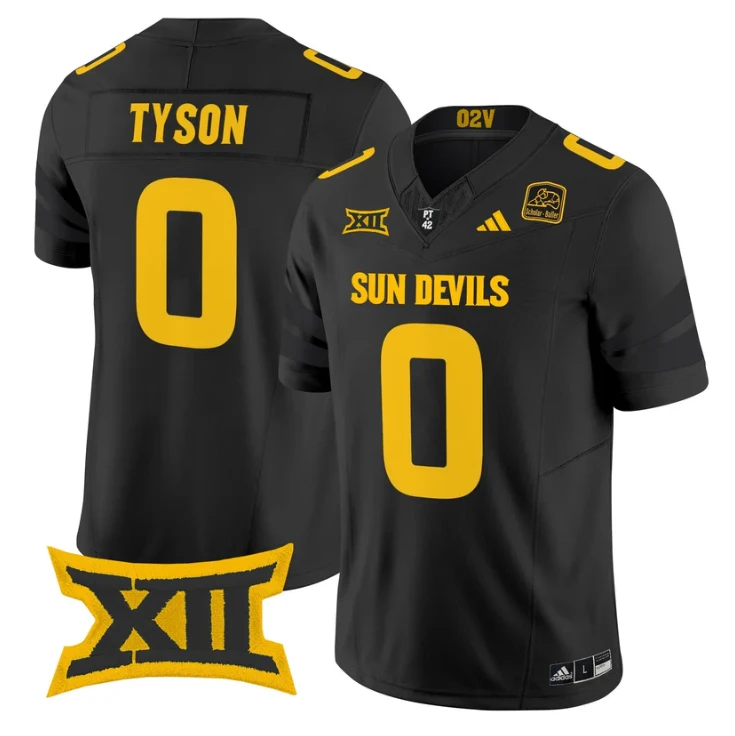 Jordyn Tyson Jersey #0 Arizona State Sun Devils 2025 Vapor Stitched by My Store NCAA Football Jerseys