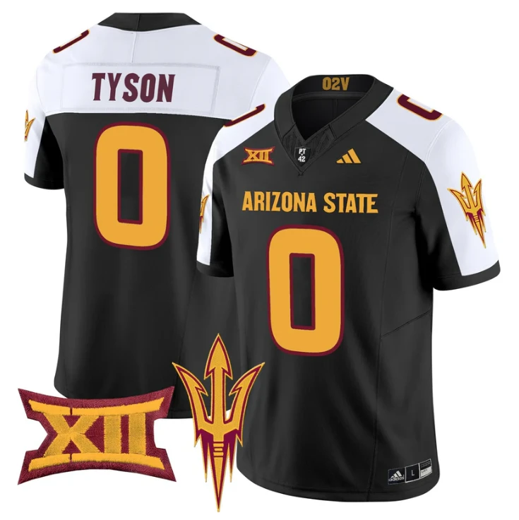 Jordyn Tyson Jersey #0 Arizona State Sun Devils 2025 Vapor Stitched by My Store NCAA Football Jerseys