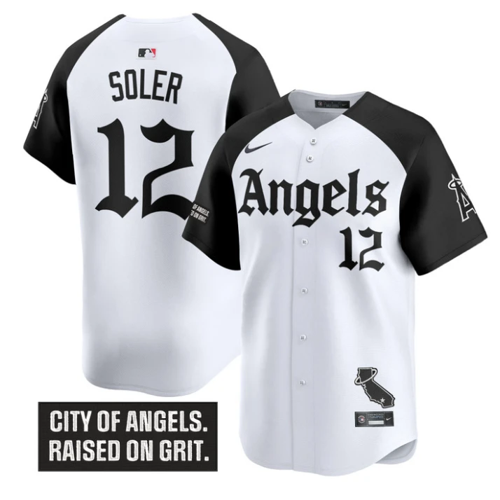 Jorge Soler Jersey #12 Los Angeles Angels Gothic Halo Edition Stitched by My Store
