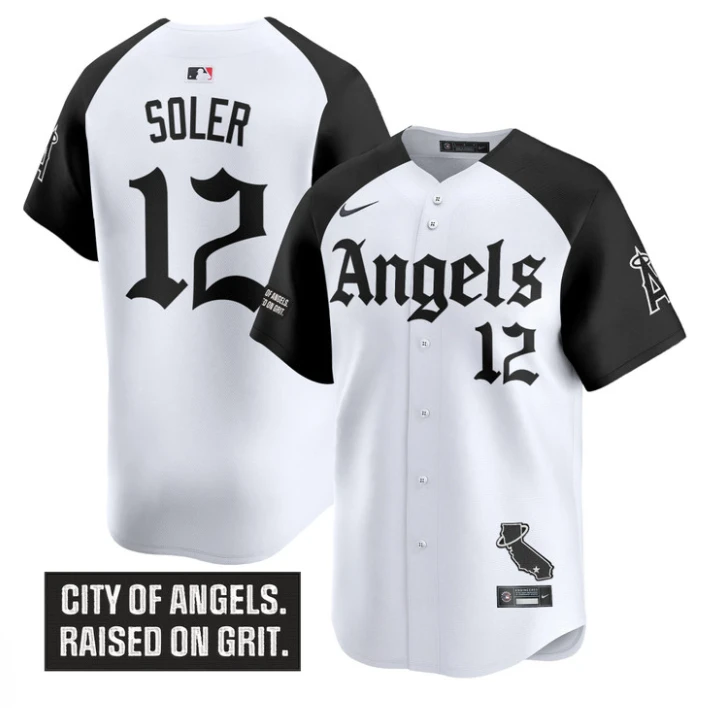 Jorge Soler Jersey #12 Los Angeles Angels Gothic Halo Edition Stitched Alternate by My Store