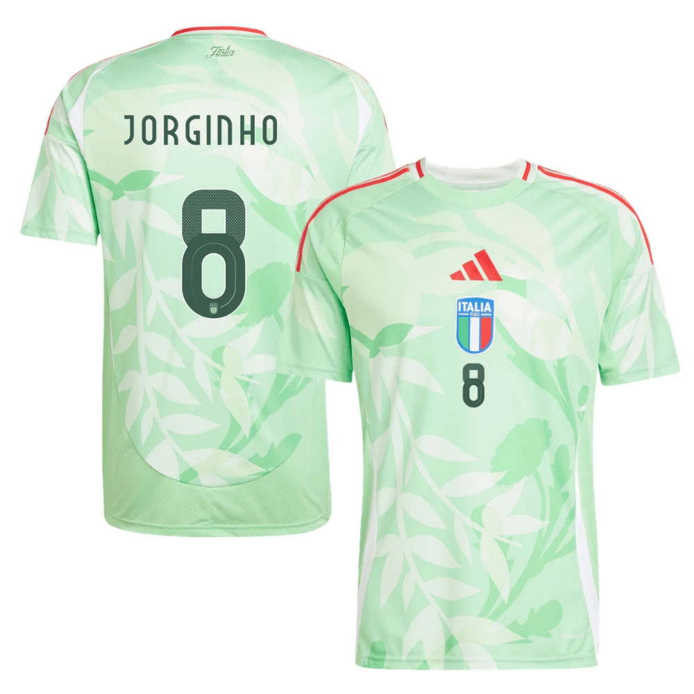 Jorginho 8 Italy National Team 2025-26 Away Men Jersey – Green by Soccer Jersey