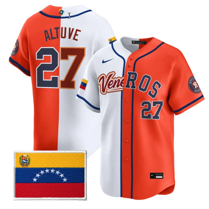 Jose Altuve Jersey #27 Team Venezuela World Baseball Pro Club Split Stitched by My Store