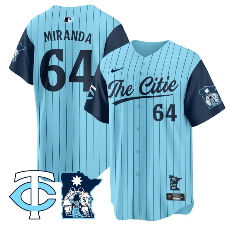 Jose Miranda Jersey #64 Minnesota Twins 2025 City Connect Concept Stitched Blue by My Store