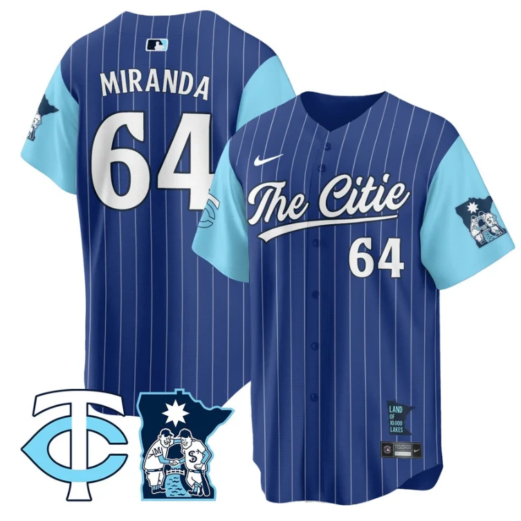 Jose Miranda Jersey #64 Minnesota Twins 2025 City Connect Concept Stitched Royal by My Store
