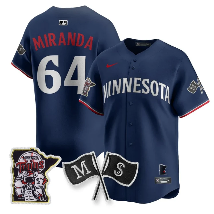Jose Miranda Jersey #64 Minnesota Twins Alternate Limited Stitched Navy by My Store