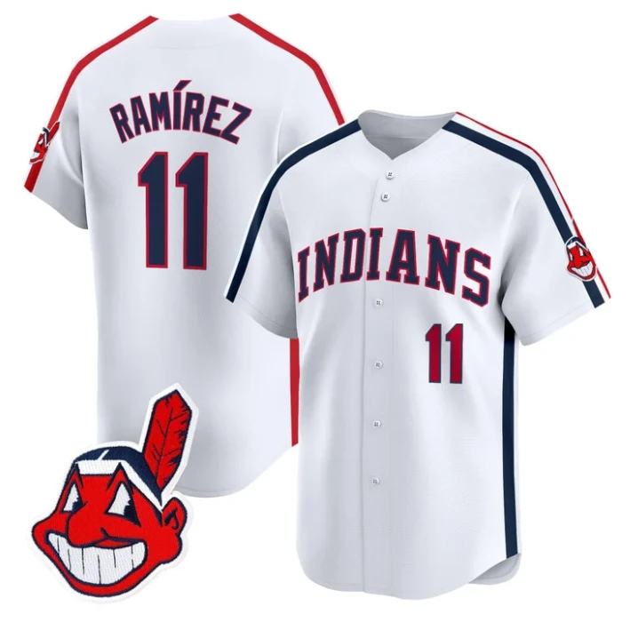 José Ramírez Jersey #11 Cleveland Indians Ricky Wild Thing Vaughn Stitched White by My Store