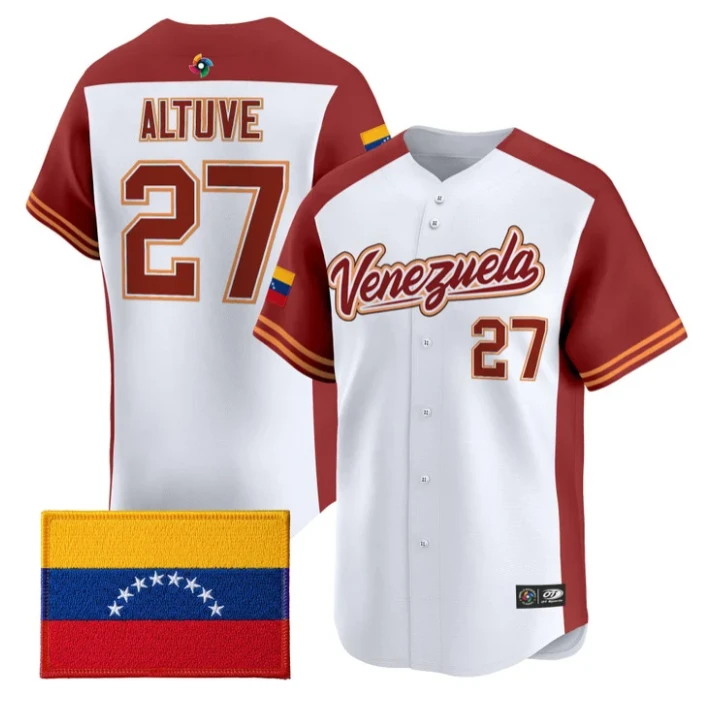 Jose Altuve Jersey #27 Team Venezuela 2026 World Baseball Stitched by My Store