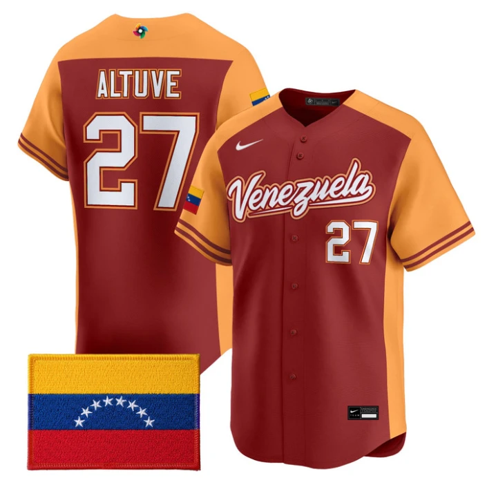 Jose Altuve Jersey #27 Team Venezuela World Baseball Classic 2026 Stitched by My Store