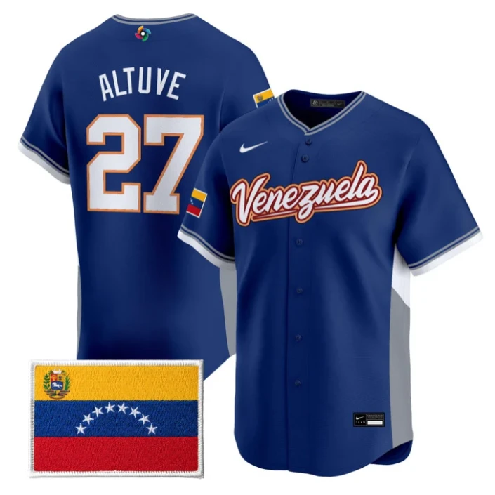 Jose Altuve Jersey #27 Team Venezuela World Baseball Classic 2026 Stitched by My Store