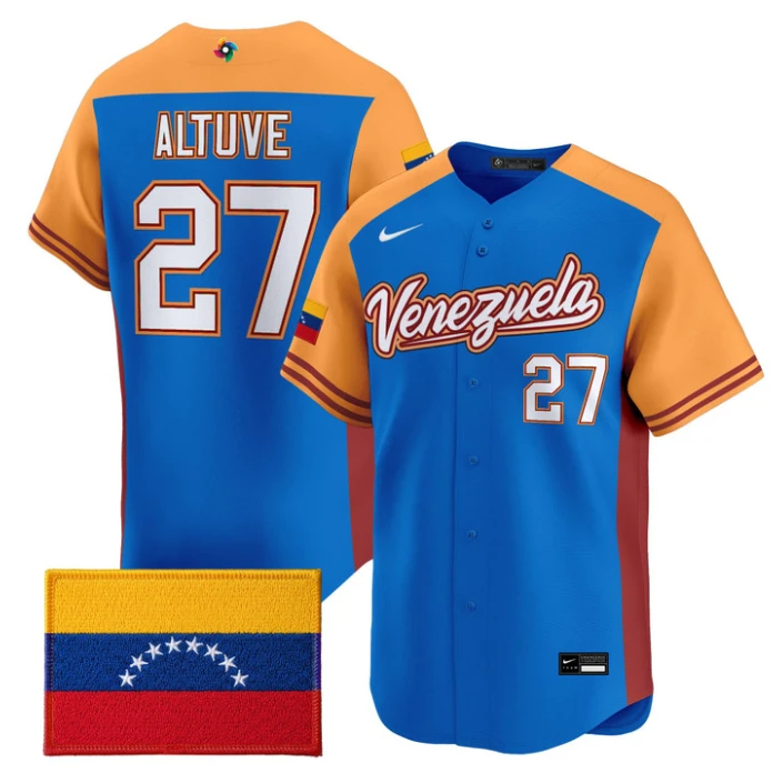 Jose Altuve Jersey #27 Team Venezuela World Baseball Classic 2026 Stitched by My Store