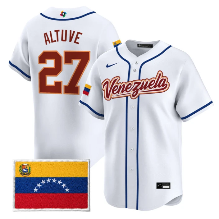 Jose Altuve Jersey #27 Team Venezuela World Baseball Classic 2026 Stitched by My Store