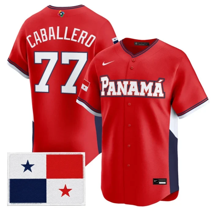 José Caballero Jersey #77 Team Panama 2026 World Baseball Classic Stitched by My Store