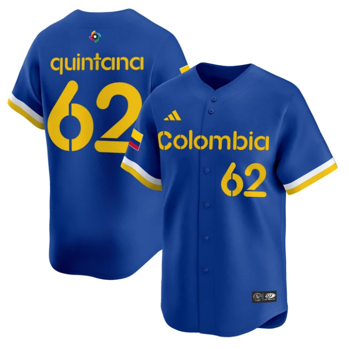 Jose Quintana Jersey #62 Colombia 2026 World Baseball Classic Stitched by My Store