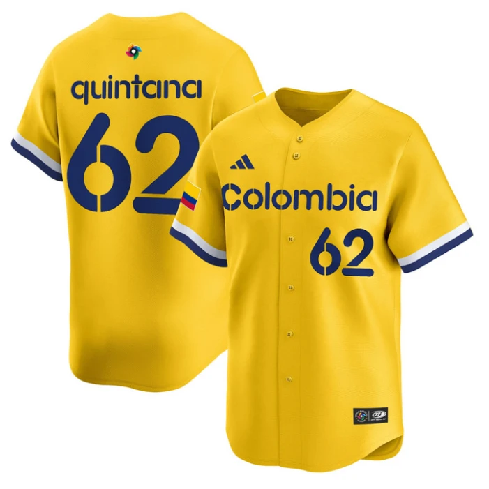 Jose Quintana Jersey #62 Colombia 2026 World Baseball Classic Stitched by My Store