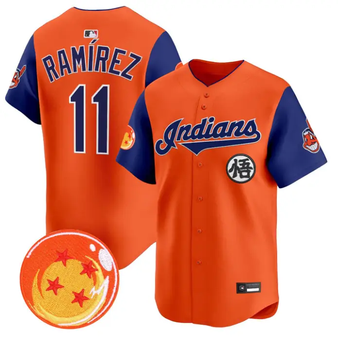 José Ramírez Jersey #11 Cleveland Indians Dragon Ball Premier Stitched by My Store