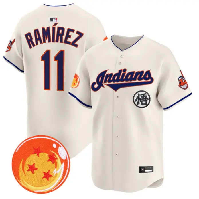 José Ramírez Jersey #11 Cleveland Indians Dragon Ball Premier Stitched by My Store