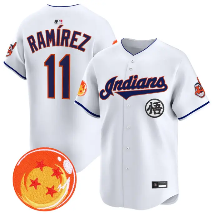 José Ramírez Jersey #11 Cleveland Indians Dragon Ball Premier Stitched by My Store
