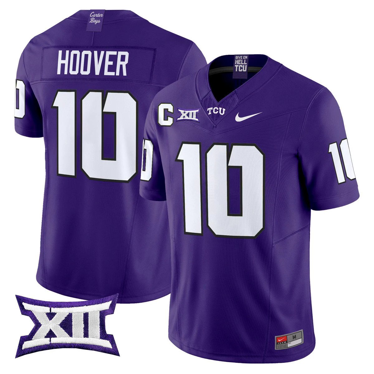 Josh Hoover Jersey #10 TCU Horned Frogs 2025 Vapor Limited Stitched Purple by My Store NCAA Football Jerseys